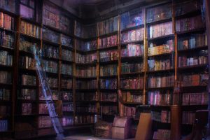 high quality photo of an old bookstore with a magical twist - Photo generated with Dall-E